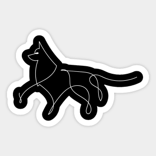 Dog | One Line Artist | Minimal Art | One Line Art | Minimalist Sticker